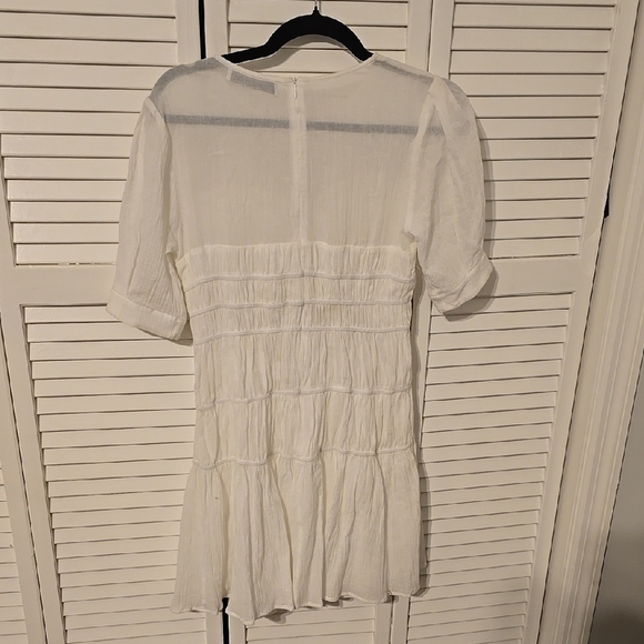SOPHIE RUE Womens White Puff Sleeve Dress - Picture 3 of 4